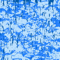 Rough digital pattern with broken textures in blue tones and abstract structure, perfect for business banners, wall art, mobile covers, and stylish camo-themed fabric designs.