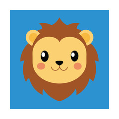 Chibi Style Lion Head