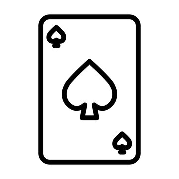 recommend clip art: Playing card outline icon. Poker icon isolated on white background. Transparent background, minimalist symbol. Vector images