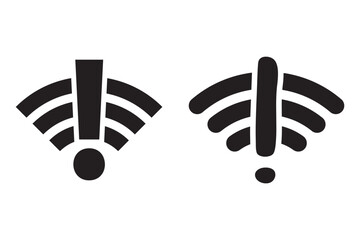 WiFi icon set. Wireless internet symbol. Different black wifi icon set. Set of free WiFi and zone sign. Set of sign for connect of network. Hotspot icon. Vector illustration.