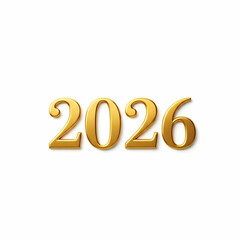 Golden 2026 New Year Design Element for Planners  Cards