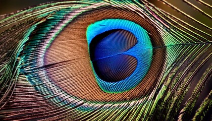 Obraz premium close up of peacock feather