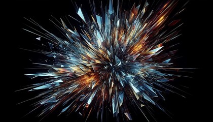 Fototapeta premium Dynamic Shattered Glass Abstract