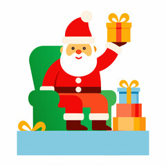 santa claus with gifts