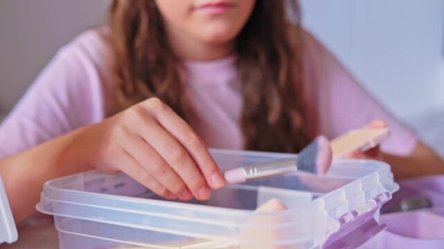 Makeup organization tips for beginners in a cozy indoor space with soft lighting