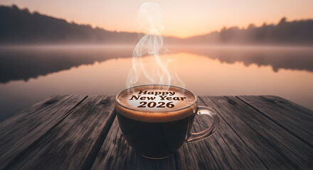 Serene Sunrise Misty Lake  Morning Ritual