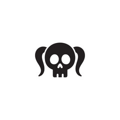 skull and crossbones icon silhouette 