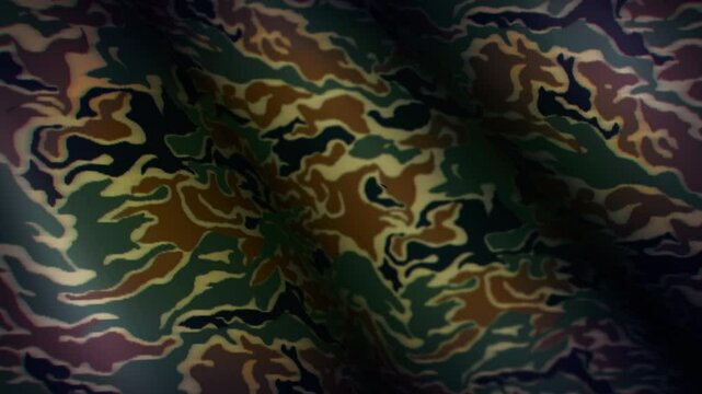 Abstract background in the form of a flag with camouflage texture.