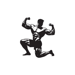 Gym Bodybuilder silhouette 