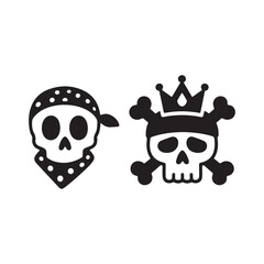 Icon Collection Skull Bones silhouette 