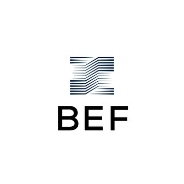 BEF creative minimalist letter logo.