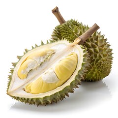 Fototapeta premium Fresh Durian and clean white background