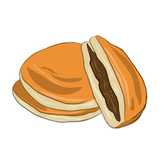 Vector of delicious dorayaki cake