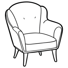 Fototapeta premium Illustration of a comfortable armchair isolated on white background
