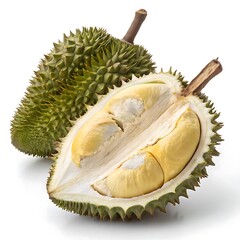 Obraz premium Fresh Durian and clean white background