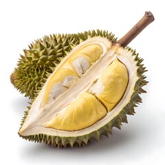 Naklejka premium Pure Fresh Durian and clean white background