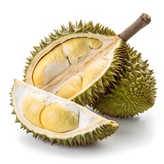 Fototapeta premium Pure Fresh Durian and clean white background