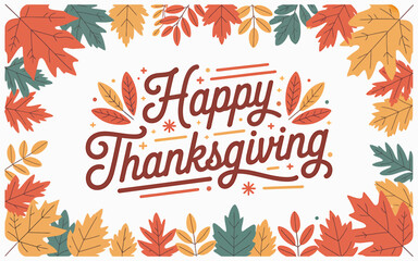 A Festive Thanksgiving Themed Graphic Happy Thanksgiving Wishes