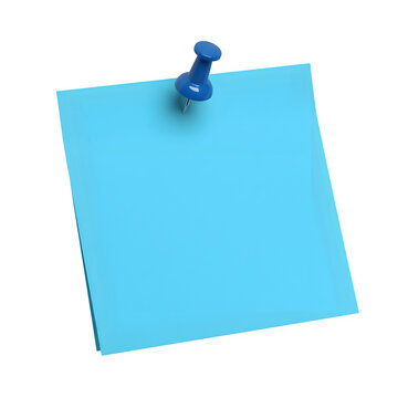 blank blue sticky note