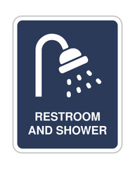 Download Restroom and Shower Sign - High-Quality Stock Image for Facility Navigation and Visitor Convenience