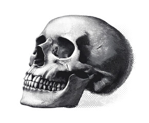 Obraz premium Classic skull design for art prints and Halloween decor