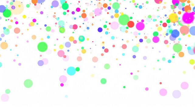 colorful confetti isolated on transparent background