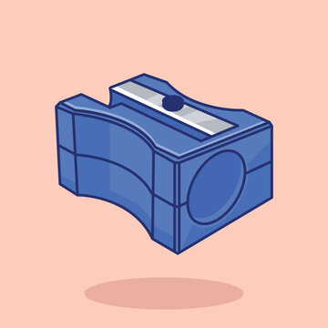 Sharpner Cartoon Vector Icon Illustration. Education Object Icon Concept Isolated Premium Vector. Flat Cartoon Style 