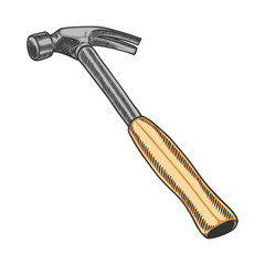 A Hand Drawn Claw Hammer Vector Illustration