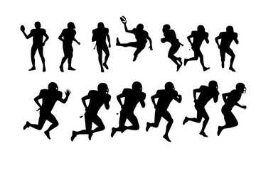 Obraz premium American Football Player Poses Vector bundle