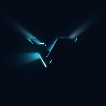 Outline Glow Light Square Logo Reveal 291