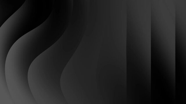 Dynamic abstract corporate gradient black wave curve motion 4k background seamless looping