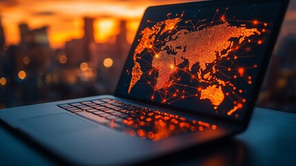 Global Network on Laptop