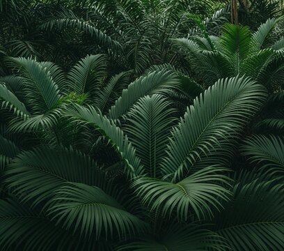 fern leaves in the forest