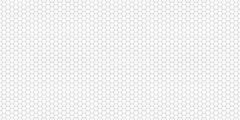 Seamless pattern. Thin line hexagonal mesh, abstract white texture, clean digital wallpaper, stylish and simple design.
