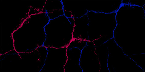 Abstract Purple crack wall design on black background. Abstract marble stone texture nice veins details. high resolution for background.