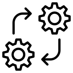 Process icon in vector illustration