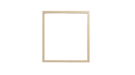  Natural wooden frame with clean design, isolated on transparent background for versatile use