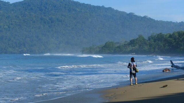 surfer on the beach