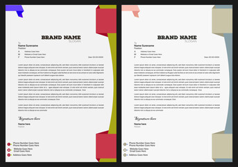 Professional Letterhead Template Modern Business Letterhead Design Template.Letterhead format template, business style letterhead design template. Company letterhead template designs.
