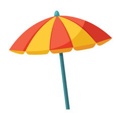 beach umbrella isolated on white