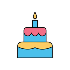 birthday cake vector illustration