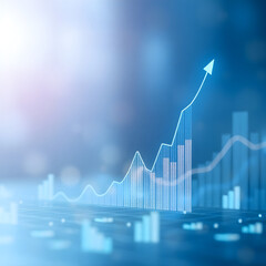 Dynamic Financial Growth Chart with Abstract Background
