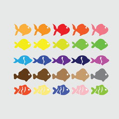 fish_group_vector_image