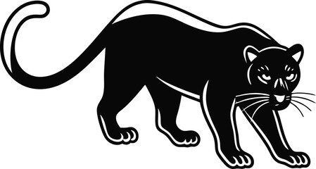 Obraz premium Elegant Black Panther Design Scalable Logo Graphic