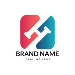 H tech  technology logo