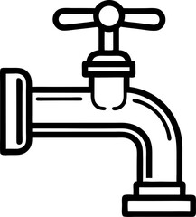water tap isolated on white
