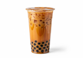 Brown Sugar Boba Milk Tea with Tapioca Pearls