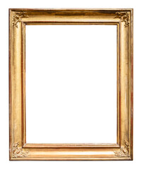 retro vertical gold picture frame with decor