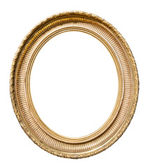 antique vertical oval carved picture frame cutout