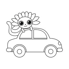 Axolotl hand drawn coloring page for kids